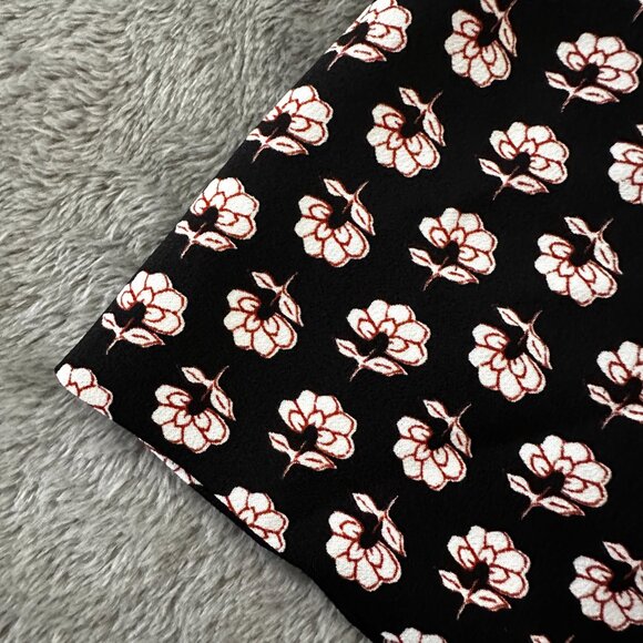 J. Crew Factory Floral Pull On Skirt 3X 3XL Front Slit Lined - Picture 3 of 8